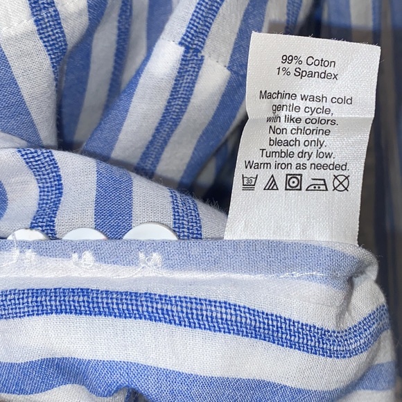 J. CREW BLUE/WHITE BOY SHIRT LONG SLEEVES BUTTON-DOWN POCKET SZ 2 - Picture 15 of 15